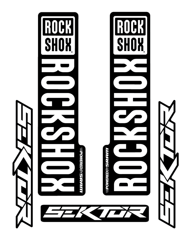 Stickere RockShox Sektor V2 Replica Decal Kit White 