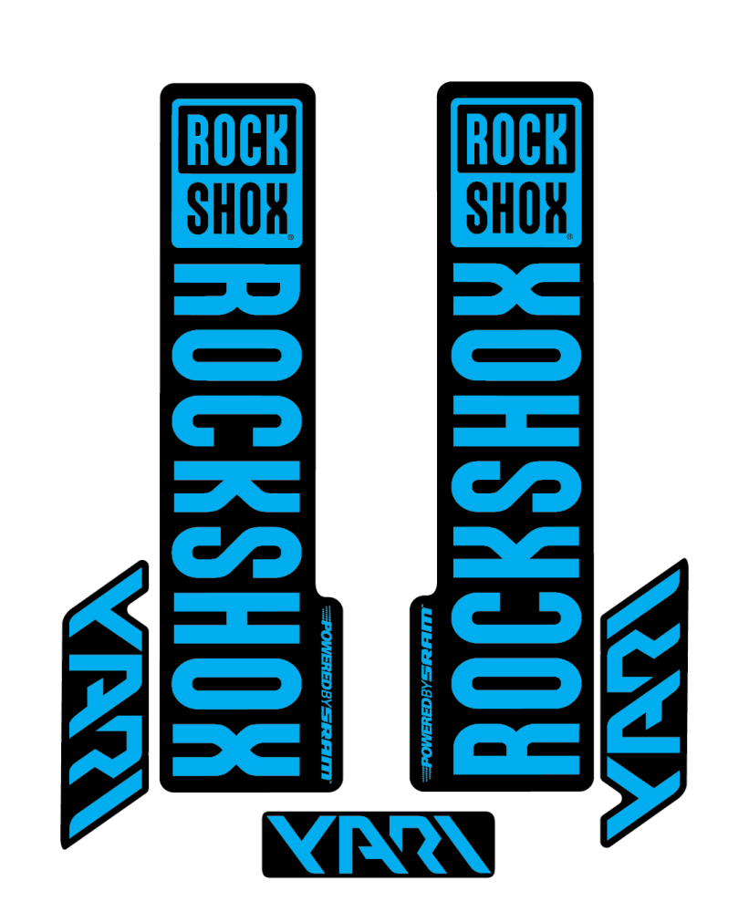 Stickere RockShox Yari V2 Replica Decal Kit Cyan