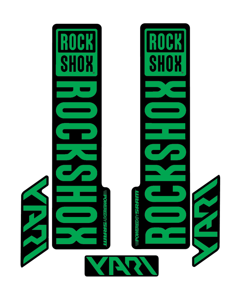 Stickere RockShox Yari V2 Replica Decal Kit Green 