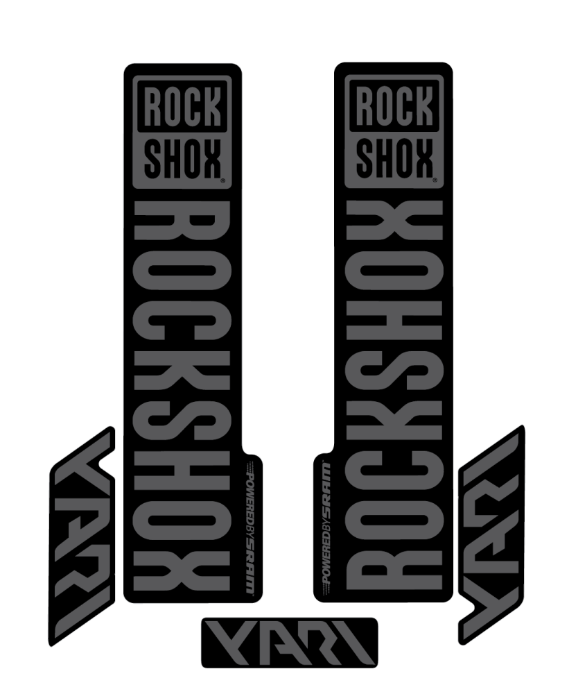 Stickere RockShox Yari V2 Replica Decal Kit Grey 