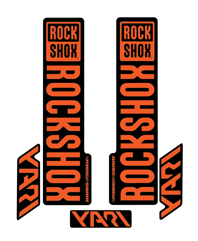 Stickere RockShox Yari V2 Replica Decal Kit Orange 