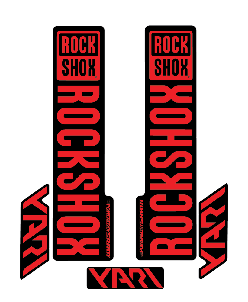 Stickere RockShox Yari V2 Replica Decal Kit Red 