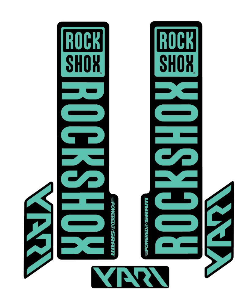 Stickere RockShox Yari V2 Replica Decal Kit Turqoise 