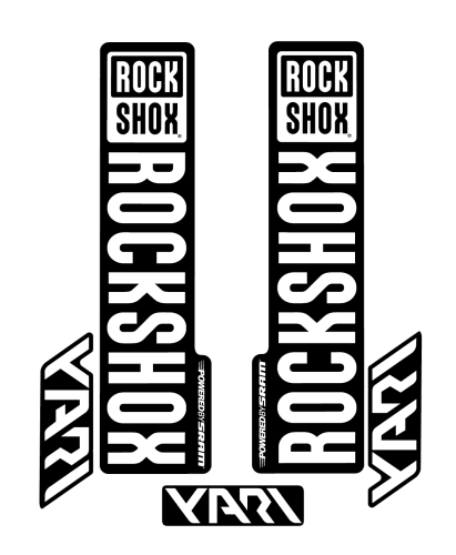 Stickere RockShox Yari V2 Replica Decal Kit White 