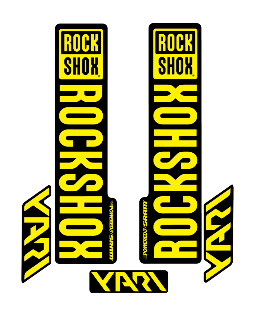 Stickere RockShox Yari V2 Replica Decal Kit Yellow 