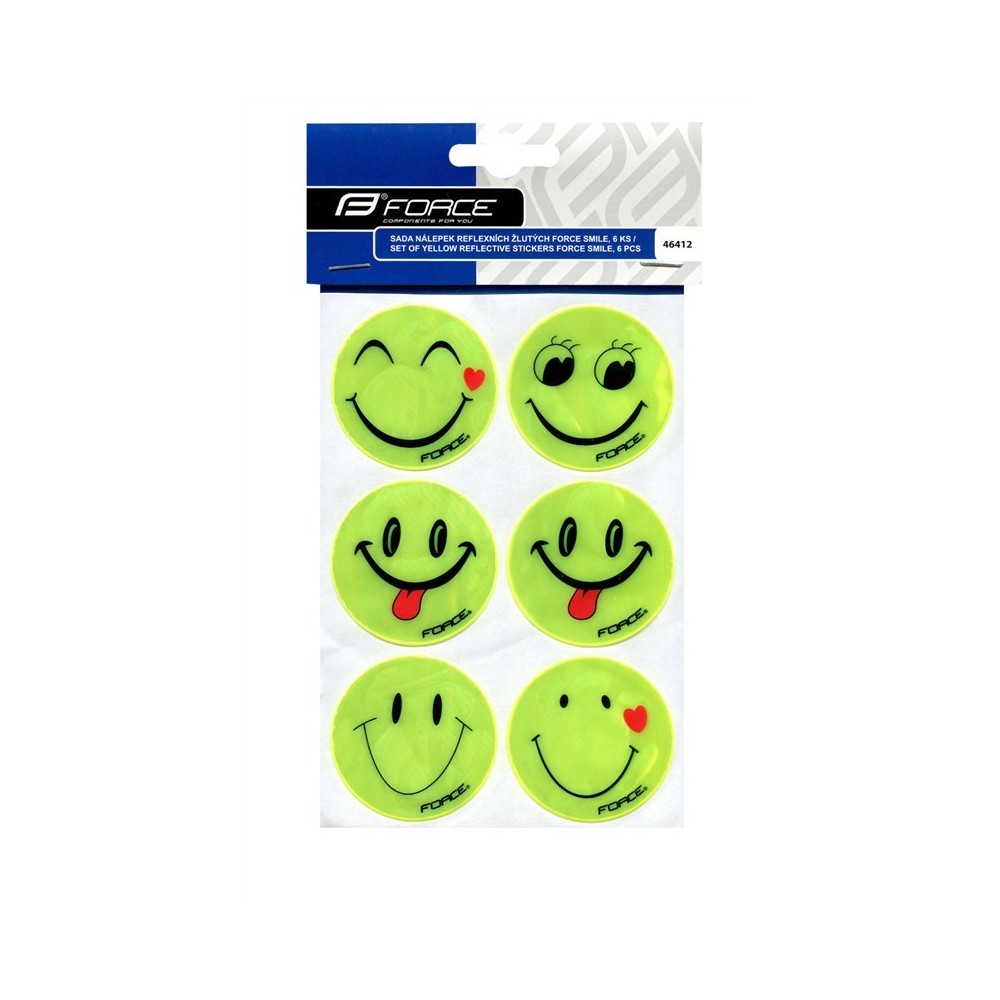 Set autocolante reflectorizante Force Smile 6 bucati