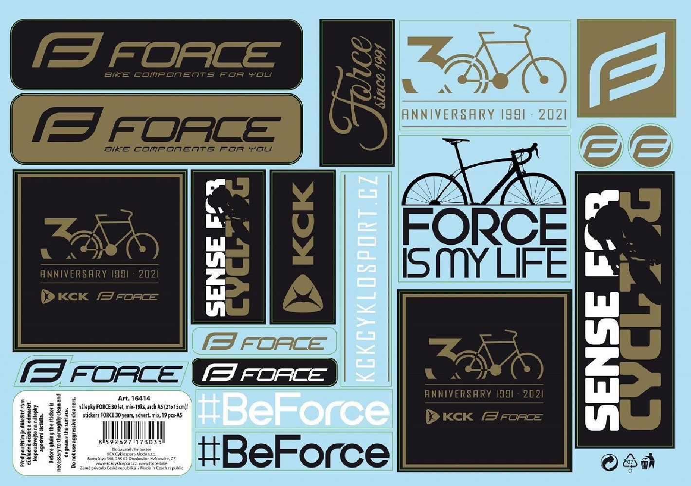 Set sticker mix Force 30 Years 19 bucati-A5