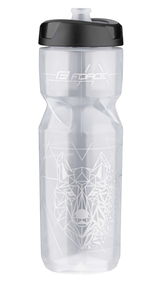 Bidon Force Lone Wolf 0.8l Transparent/Silver