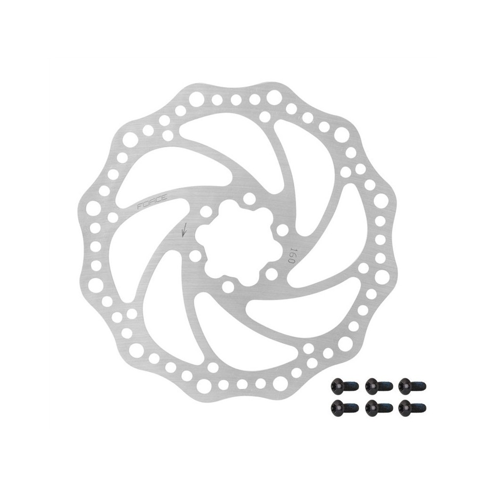 Disc frana Force 160mm 6 suruburi argintiu