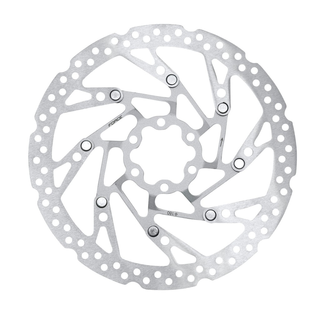 Disc frana Force-5 180 mm 6 gauri argintiu