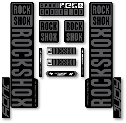 Stickere RockShox Judy V3 Replica Decal Kit Black/Grey