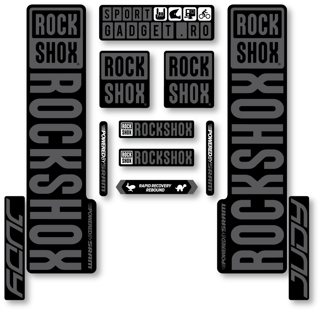 Stickere RockShox Judy V3 Replica Decal Kit Black/Grey