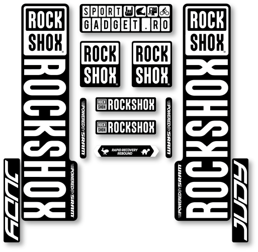 Stickere RockShox Judy V3 Replica Decal Kit Black/White