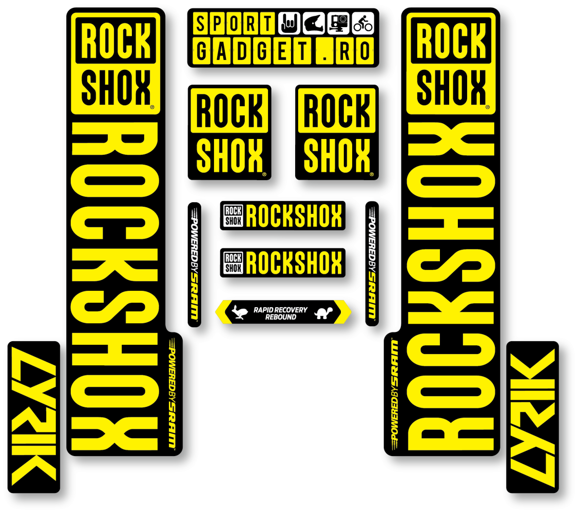 Stickere RockShox Lyrik V3 Replica Decal Kit Black/Yellow