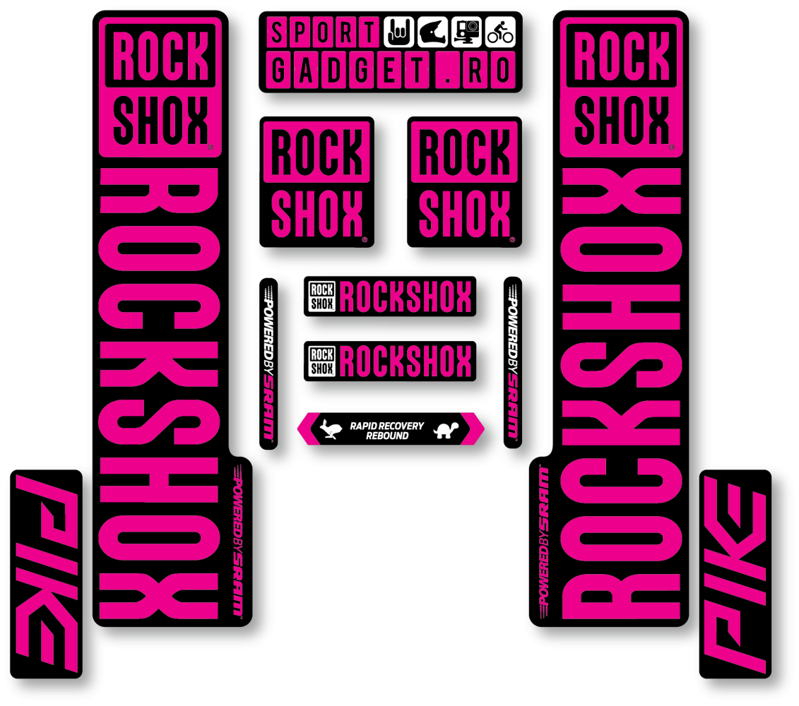 Stickere RockShox Pike V3 Replica Decal Kit Black/Magenta
