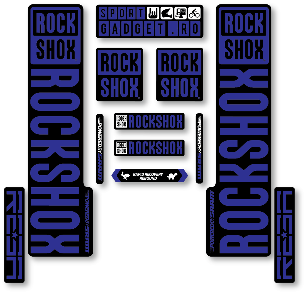 Stickere RockShox Reba V3 Replica Decal Kit Black/Blue