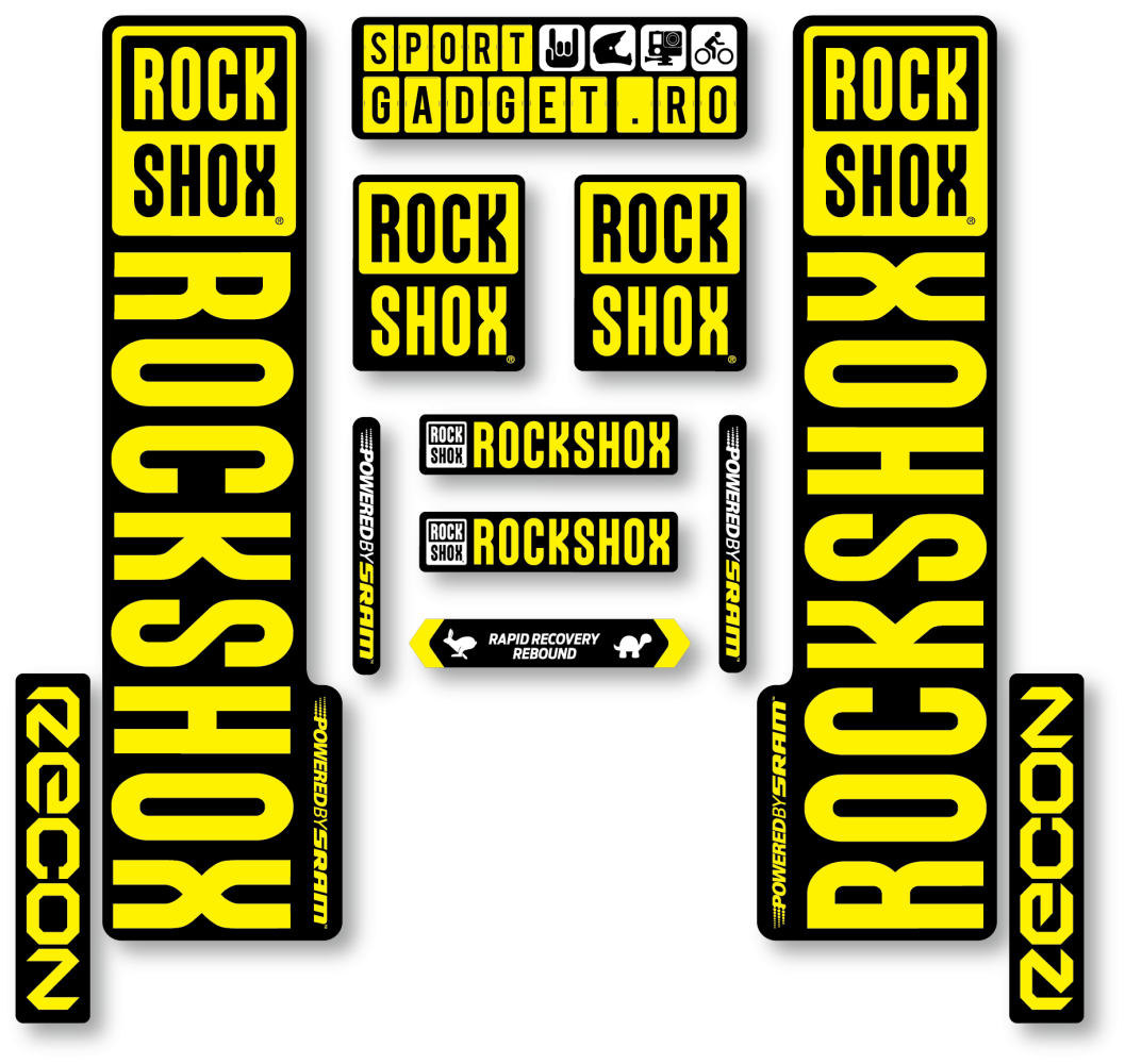 Stickere RockShox Recon V3 Replica Decal Kit Black/Yellow