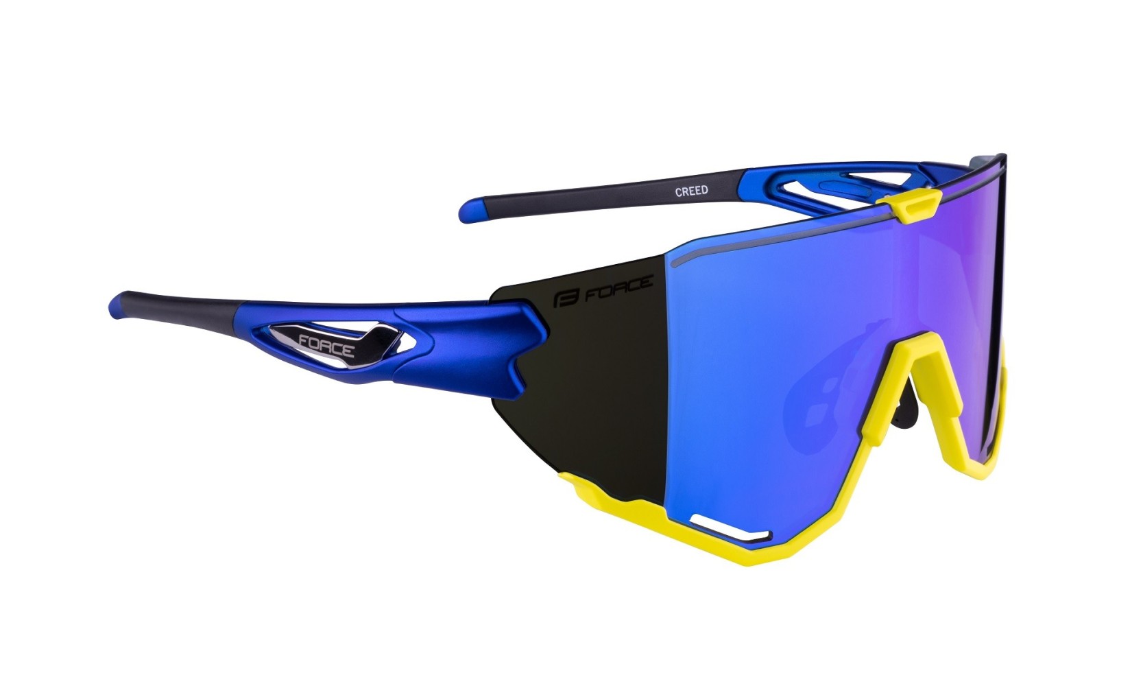 Ochelari Force Creed lentila revo albastra albastru/fluo