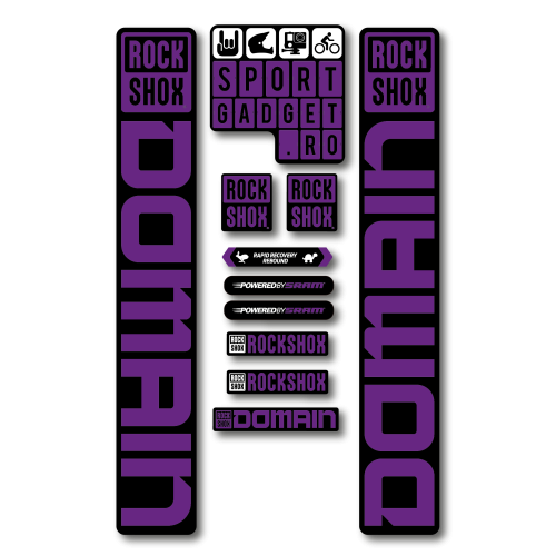 Stickere RockShox Domain Replica Decal Kit Black/Purple