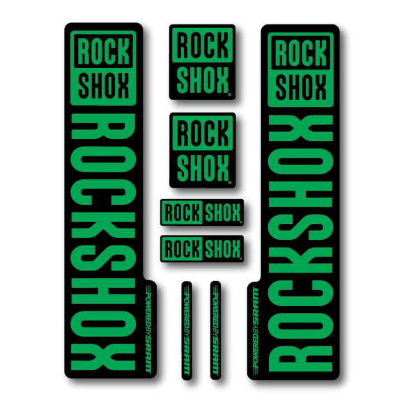 Stickere RockShox V2 Replica Decal Kit Green