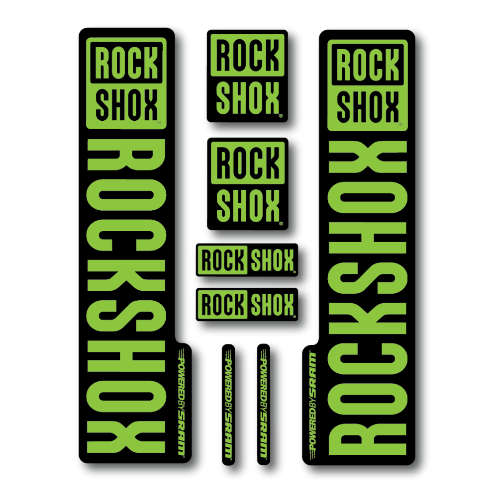 Stickere RockShox V2 Replica Decal Kit Lime 