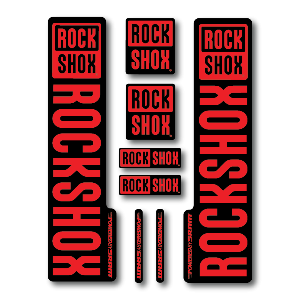 Stickere RockShox V2 Replica Decal Kit Red