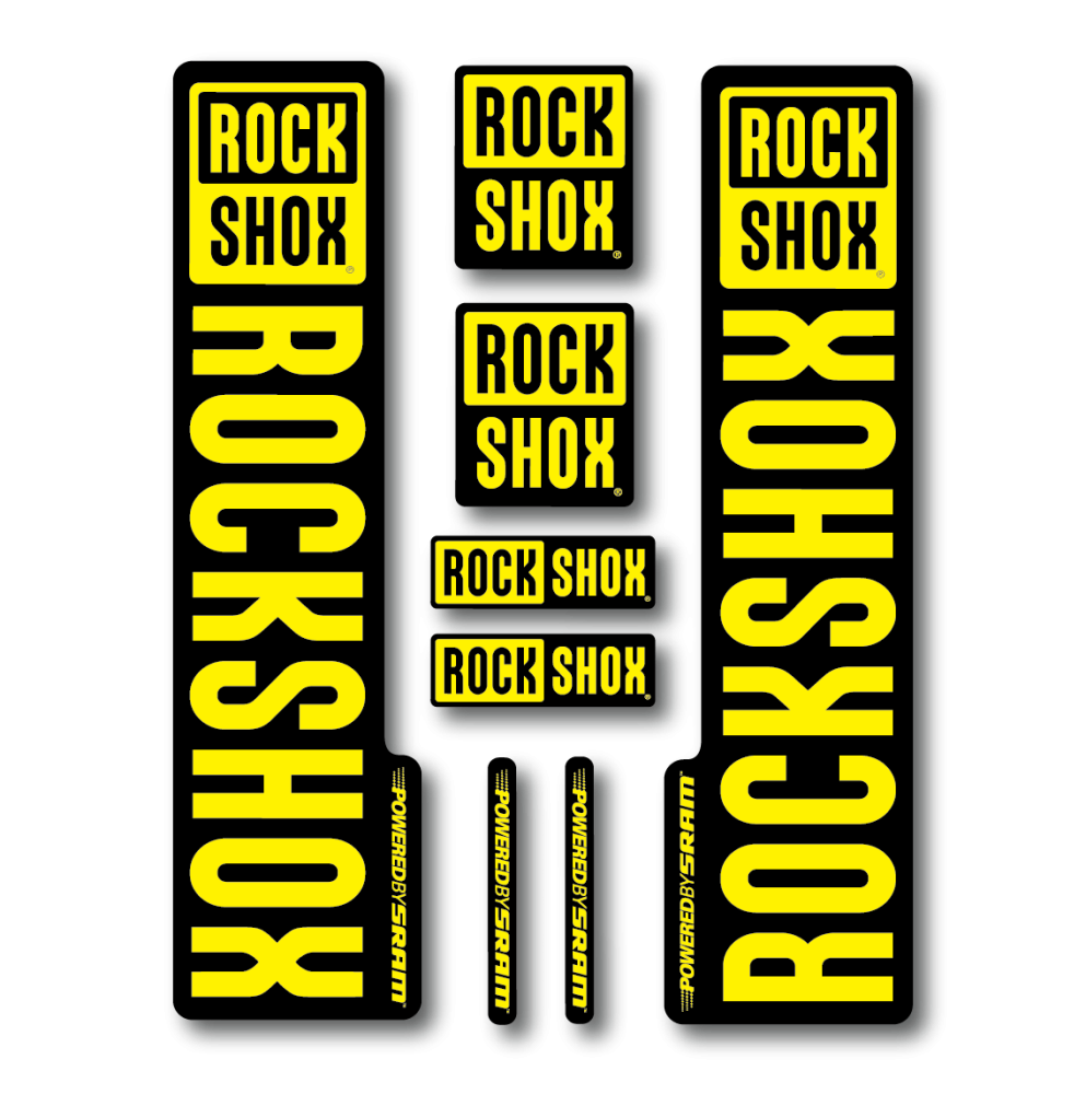 Stickere RockShox V2 Replica Decal Kit Yellow