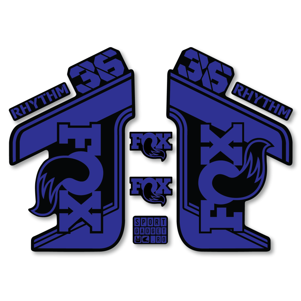 Stickere Fox 36 Rhythm Replica Decal Kit Black/Blue