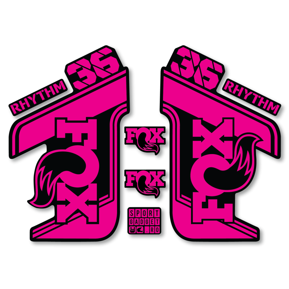 Stickere Fox 36 Rhythm Replica Decal Kit Black/Magenta