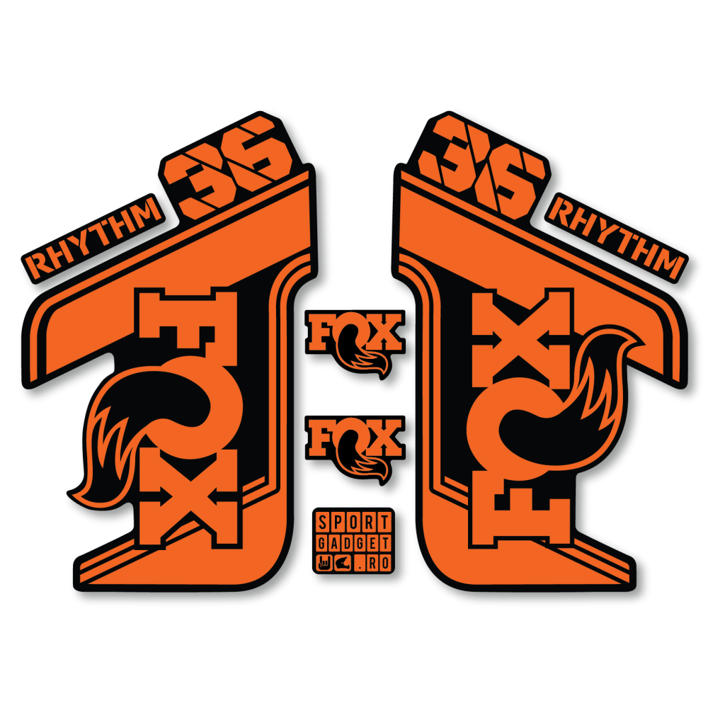 Stickere Fox 36 Rhythm Replica Decal Kit Black/Orange