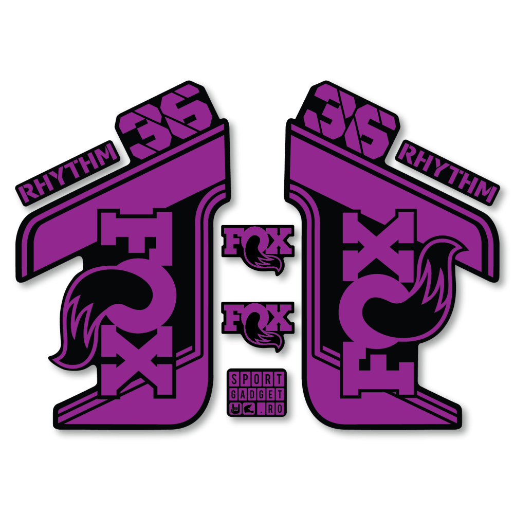 Stickere Fox 36 Rhythm Replica Decal Kit Black/Purple