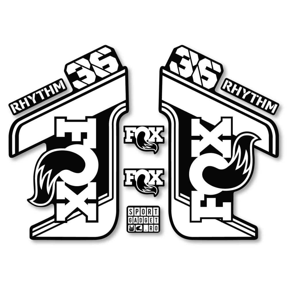 Stickere Fox 36 Rhythm Replica Decal Kit Black/White