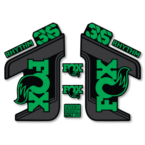 Stickere Fox 36 Rhythm Replica Decal Kit Midnight/Green