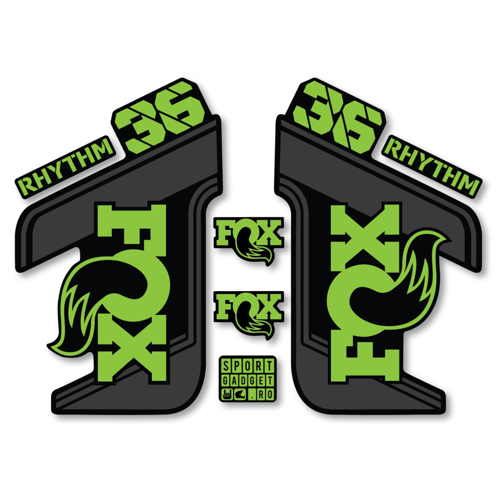 Stickere Fox 36 Rhythm Replica Decal Kit Midnight/Lime