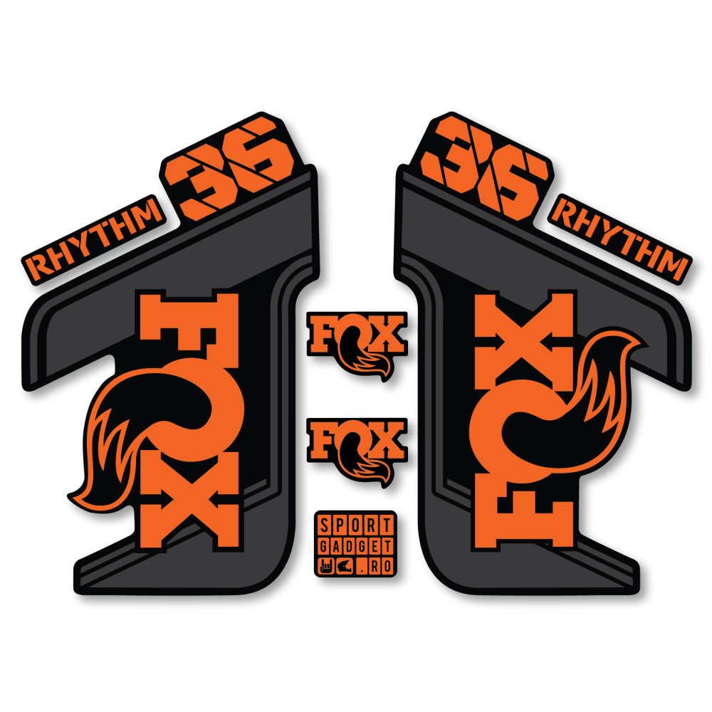 Stickere Fox 36 Rhythm Replica Decal Kit Midnight/Orange