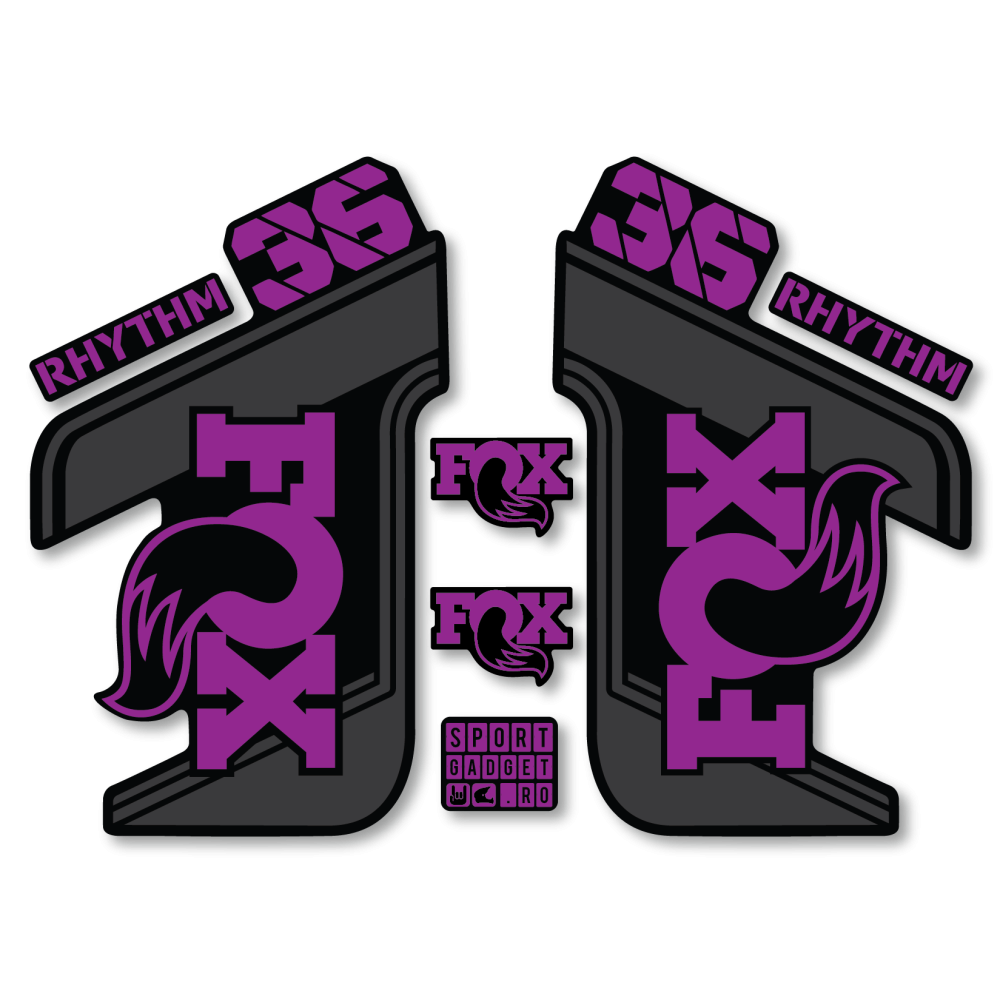 Stickere Fox 36 Rhythm Replica Decal Kit Midnight/Purple