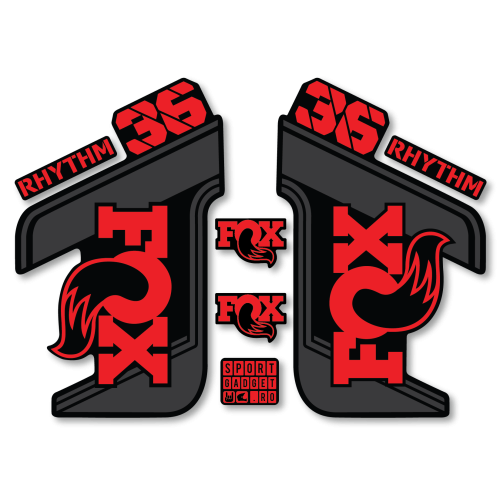 Stickere Fox 36 Rhythm Replica Decal Kit Midnight/Red
