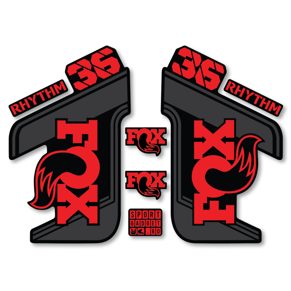 Stickere Fox 36 Rhythm Replica Decal Kit Midnight/Red