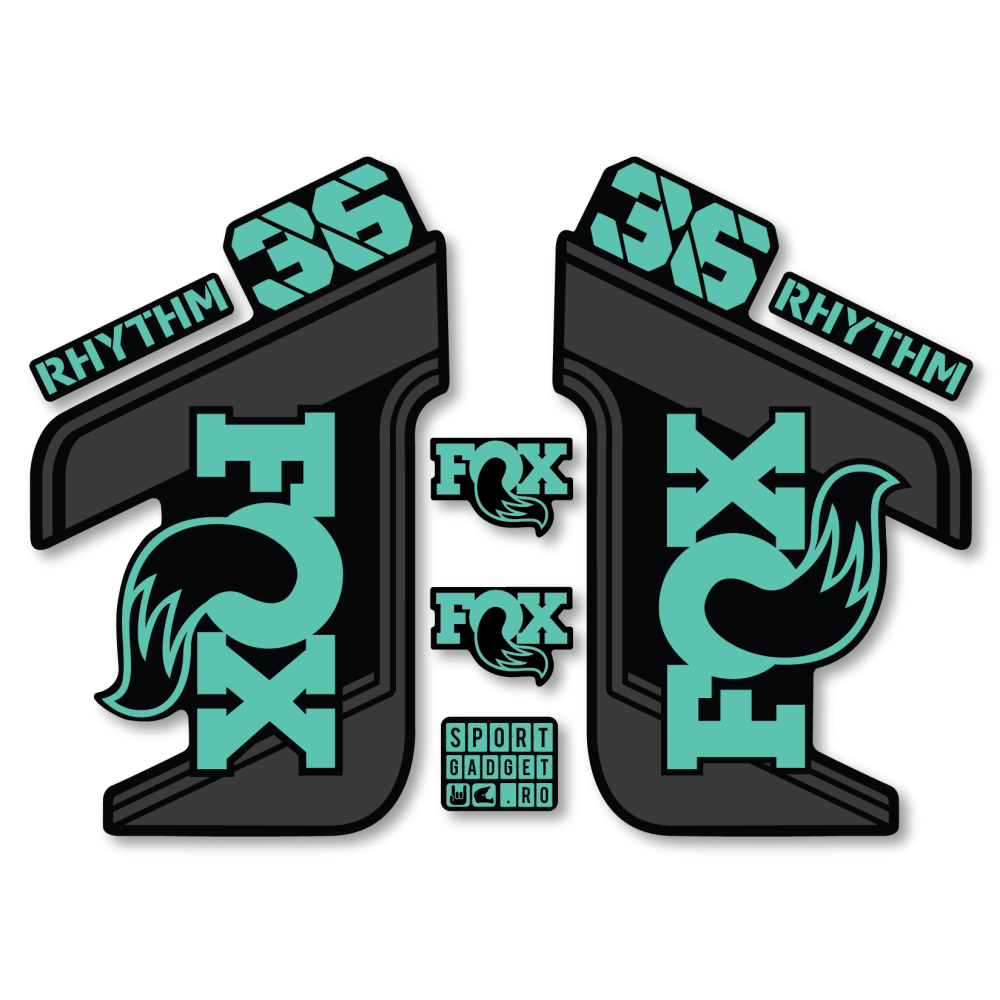 Stickere Fox 36 Rhythm Replica Decal Kit Midnight/Turqoise