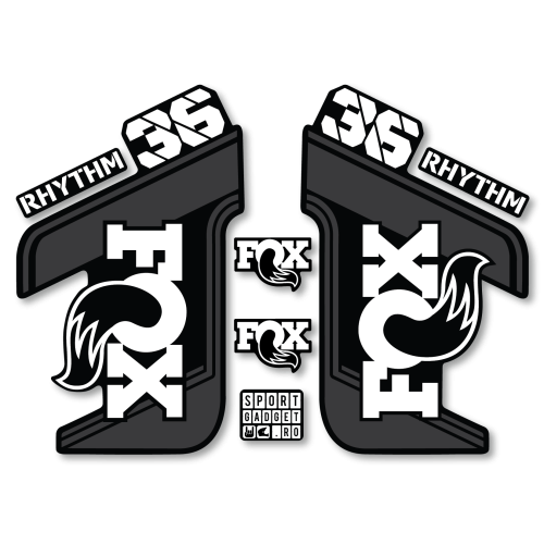 Stickere Fox 36 Rhythm Replica Decal Kit Midnight/White