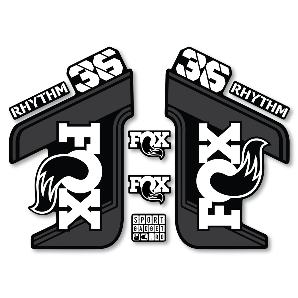 Stickere Fox 36 Rhythm Replica Decal Kit Midnight/White