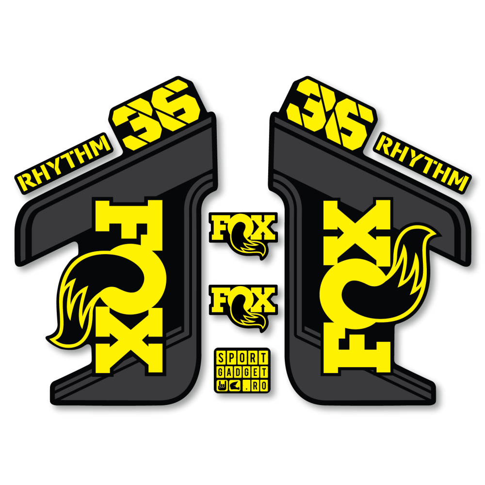 Stickere Fox 36 Rhythm Replica Decal Kit Midnight/Yellow