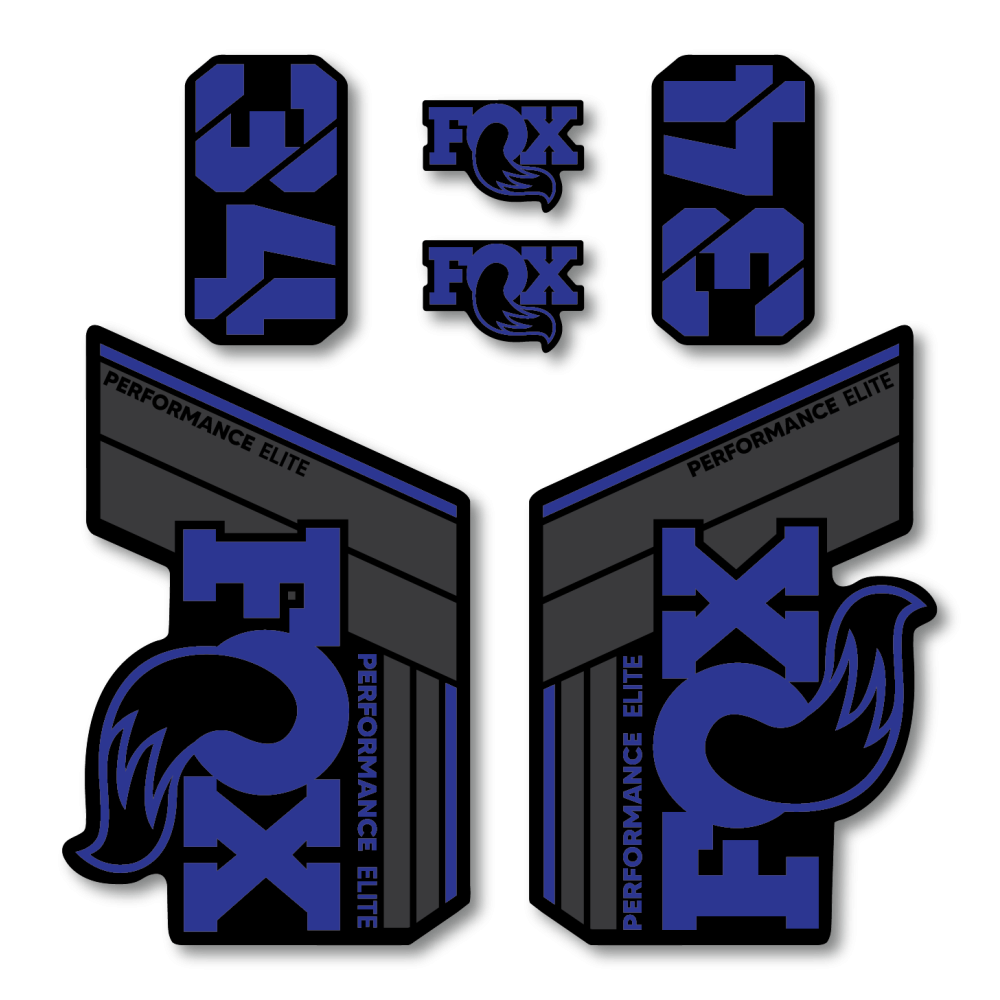 Stickere Fox 34 Performance Elite V2 Replica Decal Kit Blue