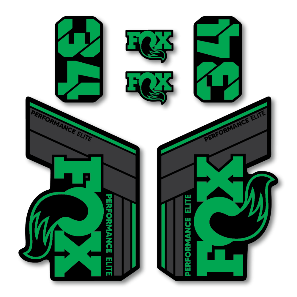 Stickere Fox 34 Performance Elite V2 Replica Decal Kit Green