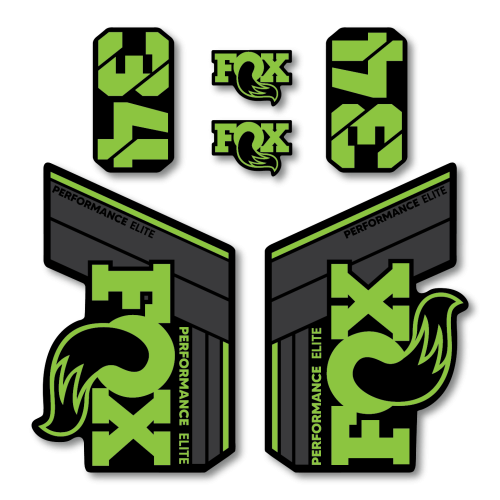 Stickere Fox 34 Performance Elite V2 Replica Decal Kit Lime