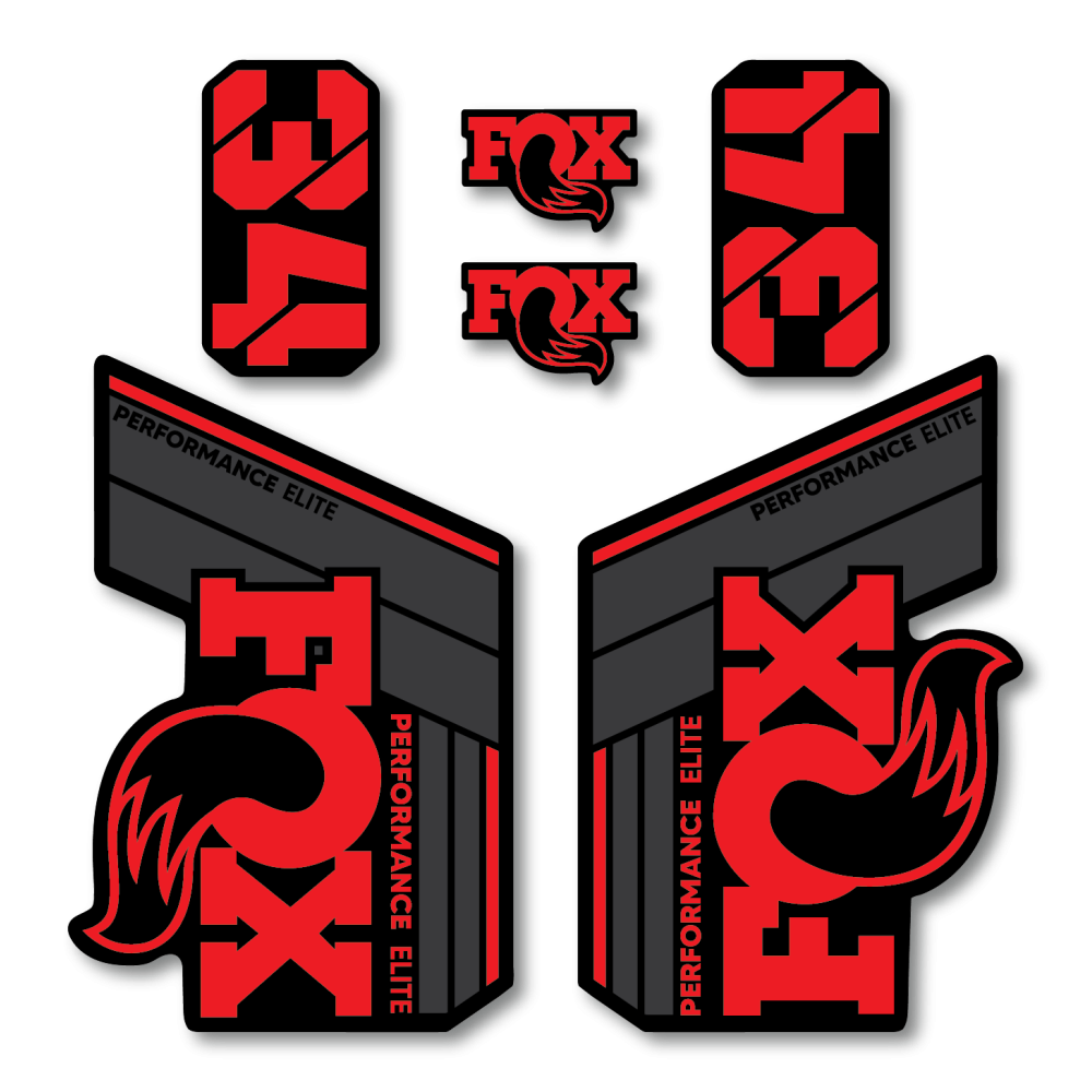 Stickere Fox 34 Performance Elite V2 Replica Decal Kit Red