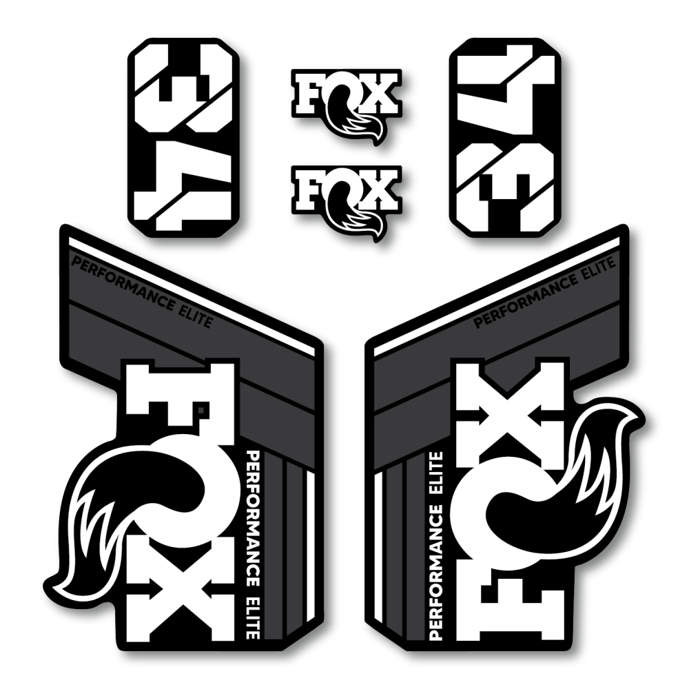 Stickere Fox 34 Performance Elite V2 Replica Decal Kit White