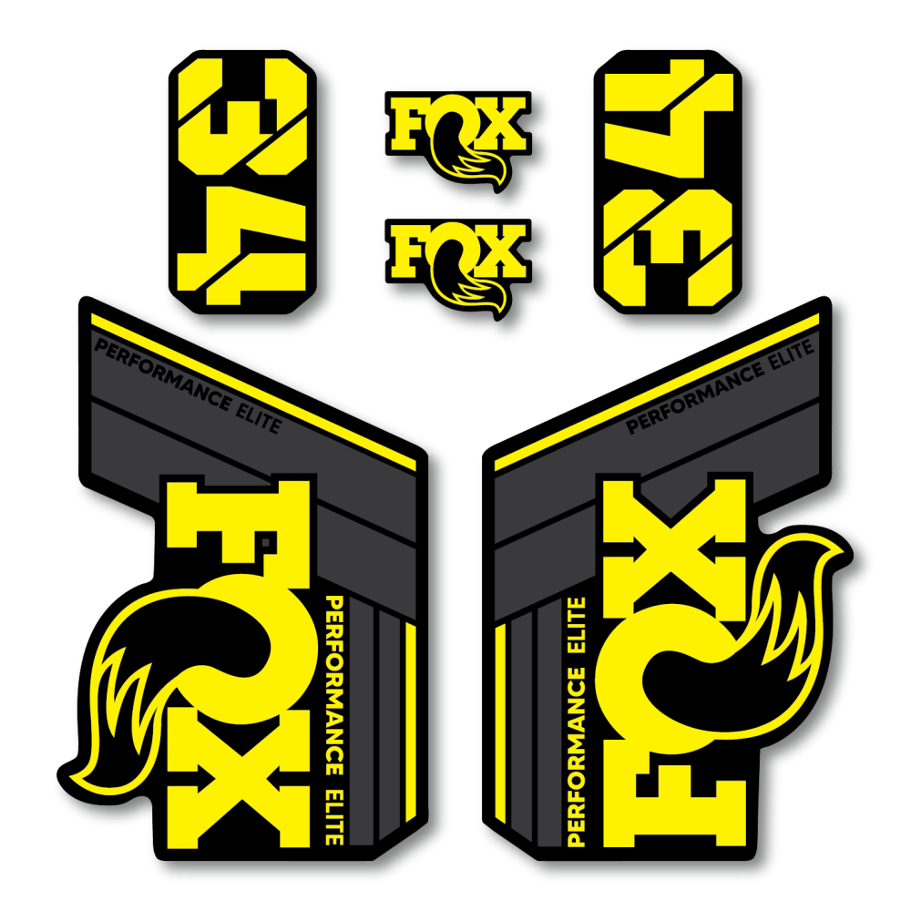 Stickere Fox 34 Performance Elite V2 Replica Decal Kit Yellow