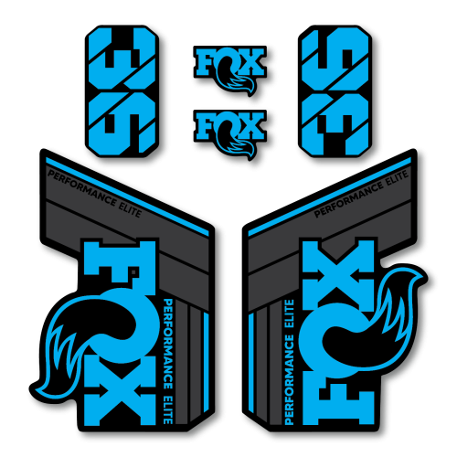 Stickere Fox 36 Performance Elite V2 Replica Decal Kit Cyan