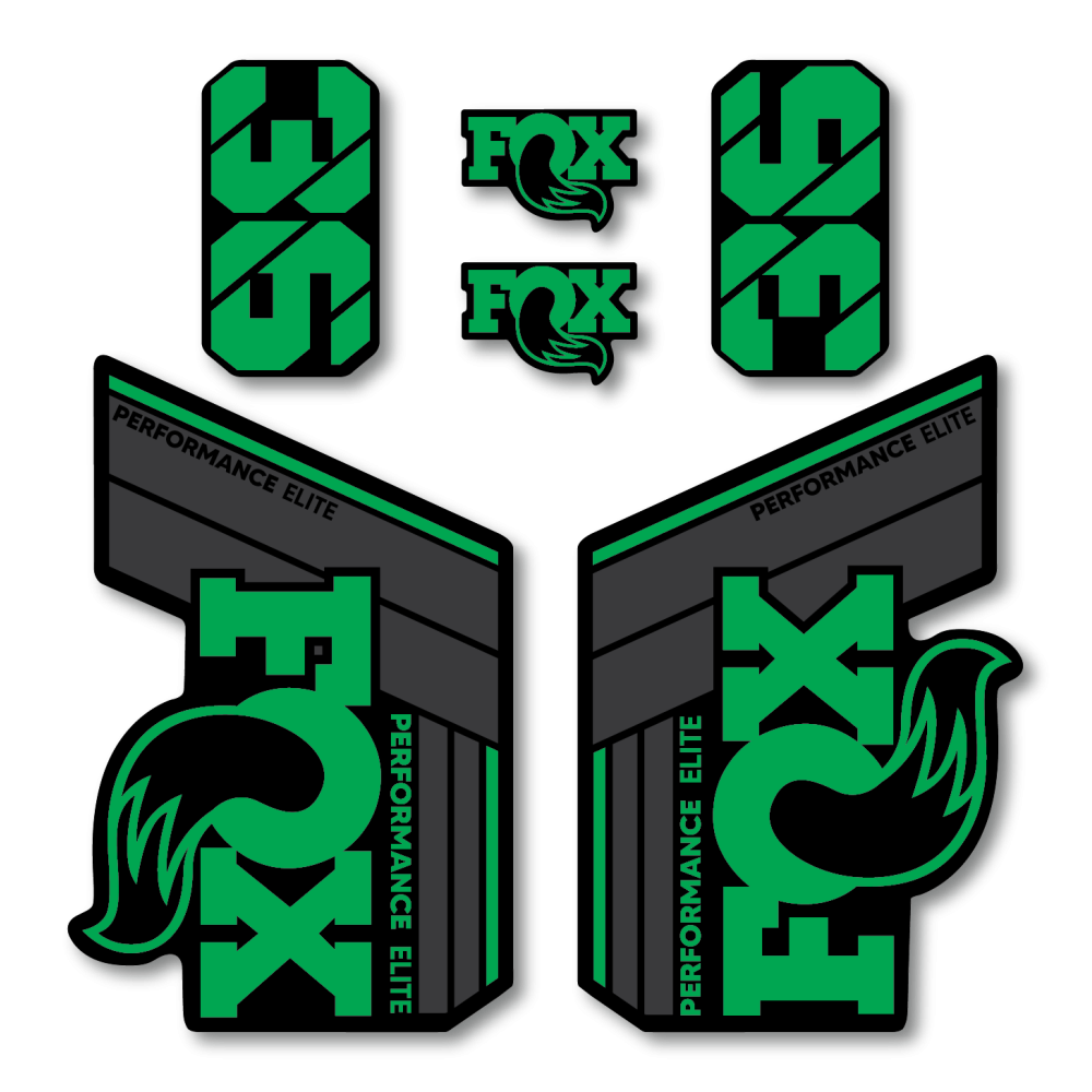 Stickere Fox 36 Performance Elite V2 Replica Decal Kit Green